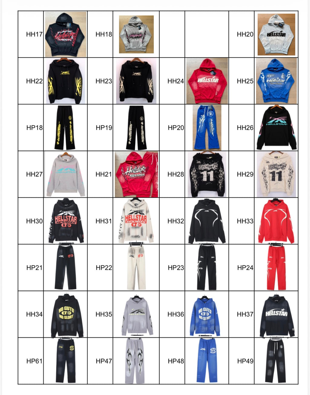 Any Hellstar hoodie or pants