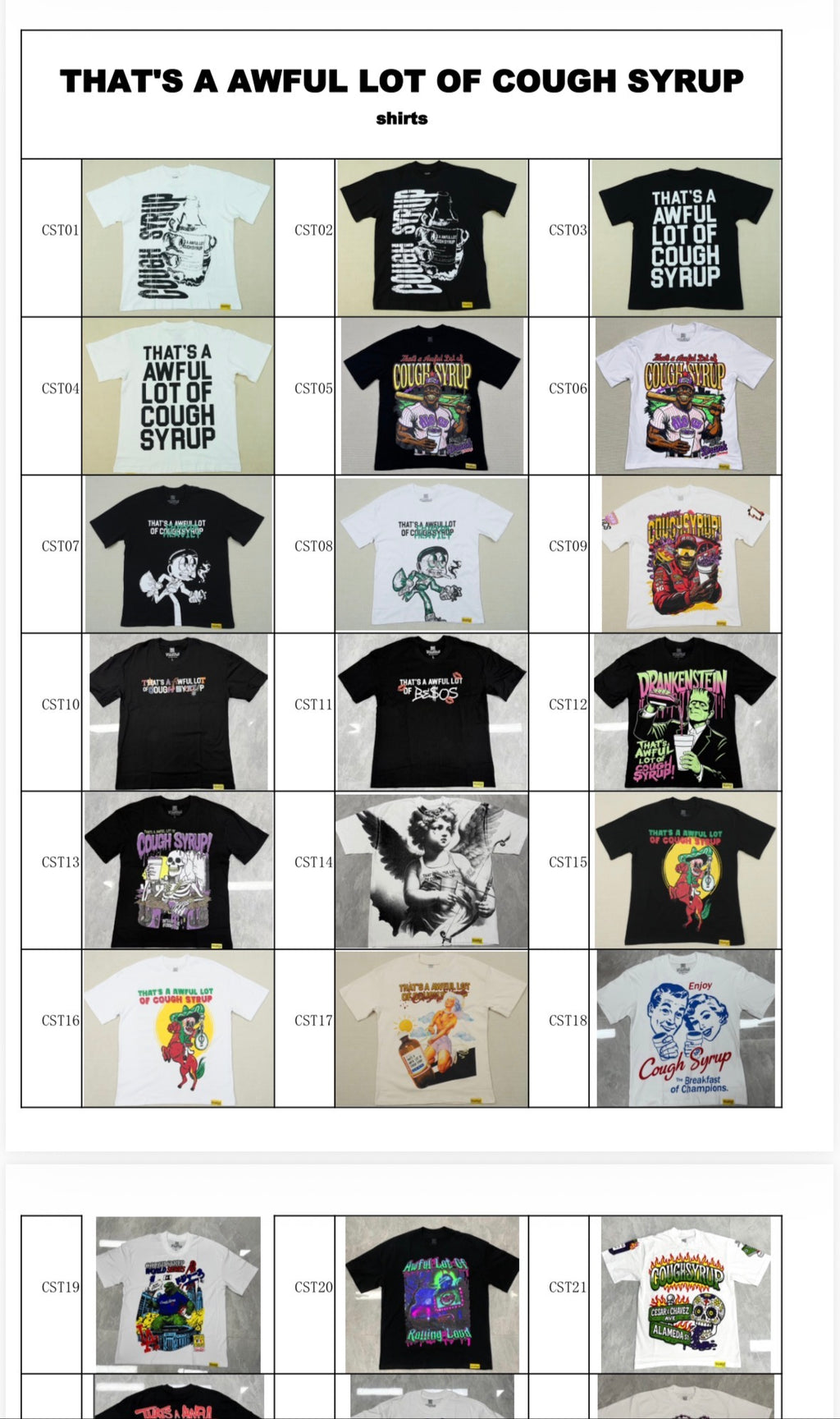 THATS A AWFUL LOT OF COUGH SYRUP shirts