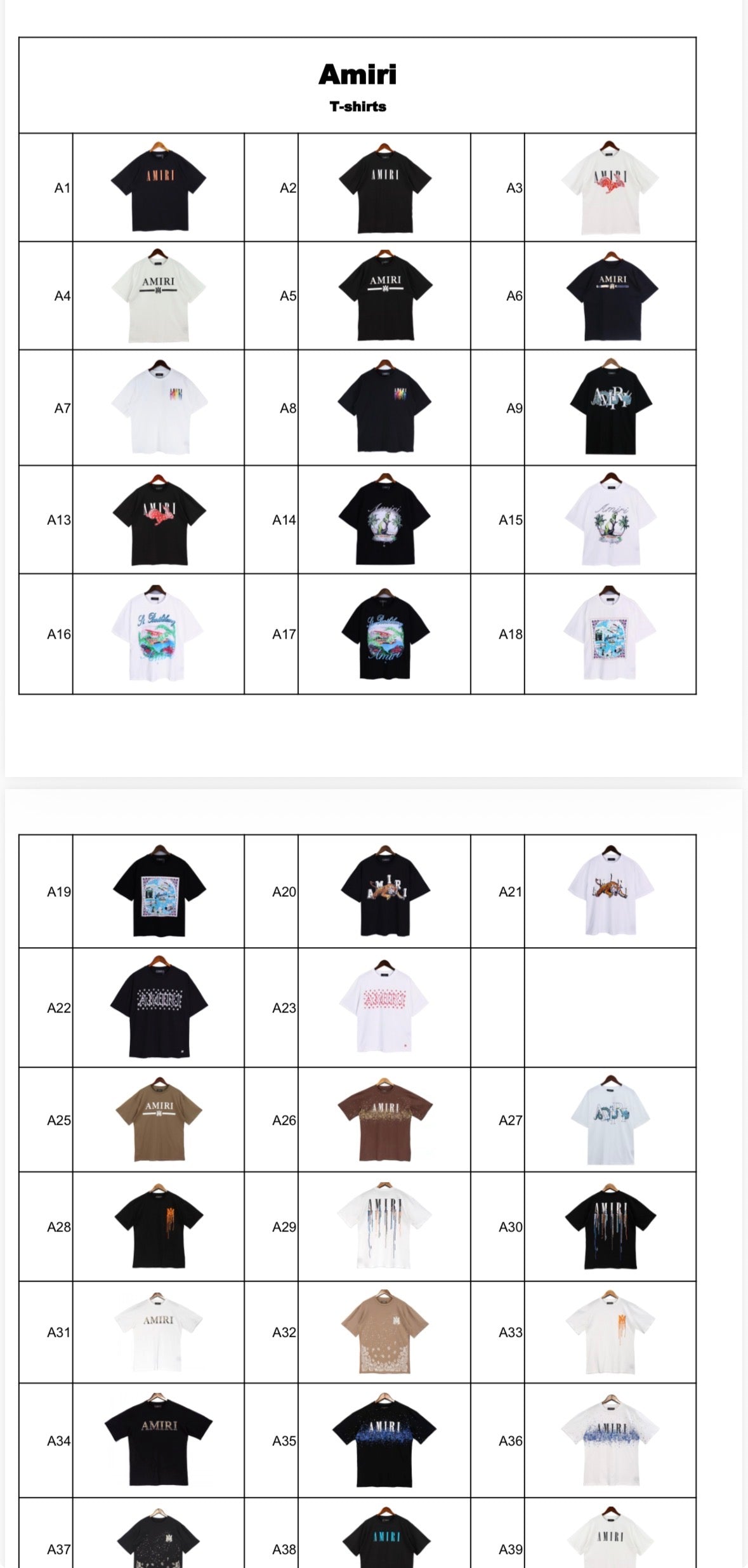 Amiri T shirts