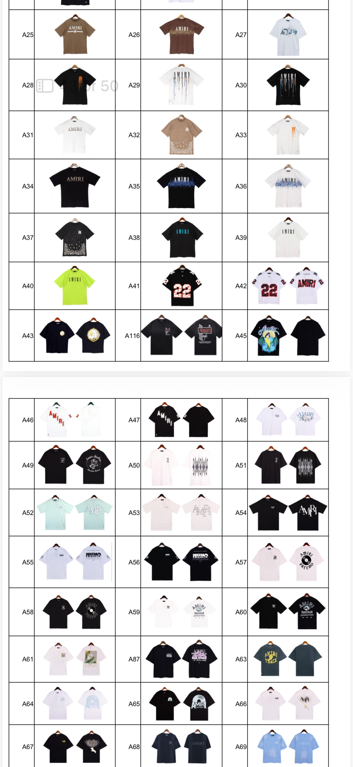 Amiri T shirts